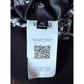 Versace Reversible Chain Print Bomber Jacket Black/Grey 40 US (50) 1012269 NWT