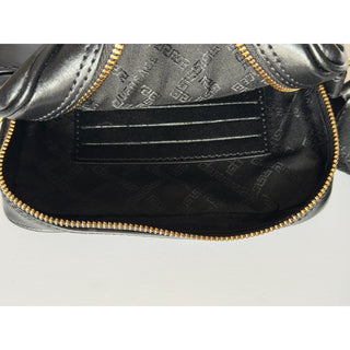 Versace Greek Key Avenue Black Vertical Crossbody Leather Bag 1020736 NWT $1350