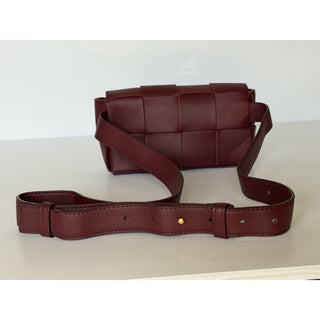 Bottega Veneta Leather Bordeaux Cassette Belt/Waist/Body Bag 668572 NWT $2200