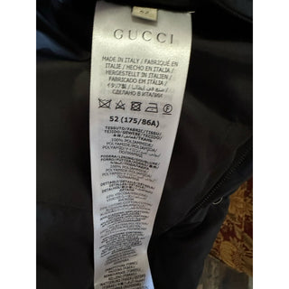 New $2900 Gucci Men’s Light Nylon Puffer Coat Jacket Black 42 US/52 Eu