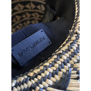 NWT Saint Laurent Maui Hat Beige/Black Size 59 ( XL ) Italy