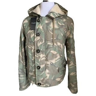 New $3390 Saint Laurent PARKA CAPUCHE CAMOUFLAGE MILI. Jacket Coat 42 US/52 Eu