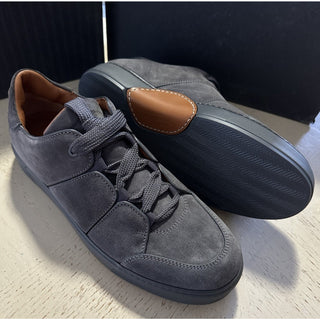 New $950 Ermenegildo Zegna Couture Leather Sneakers Shoes DK Gray 11.5 US/44.5 E