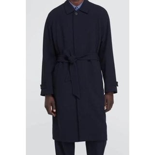 New $3995 Giorgio Armani Men Trench Coat Coat Navy 40 US/50 E Italy