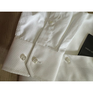 Giorgio Armani Men Short Stile Dress Shirt White Size 45/18 New $645 Italy