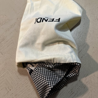 NWT $950 Fendi Classic Nylon FF Logo Bucket Hat Black/White M FXQ801