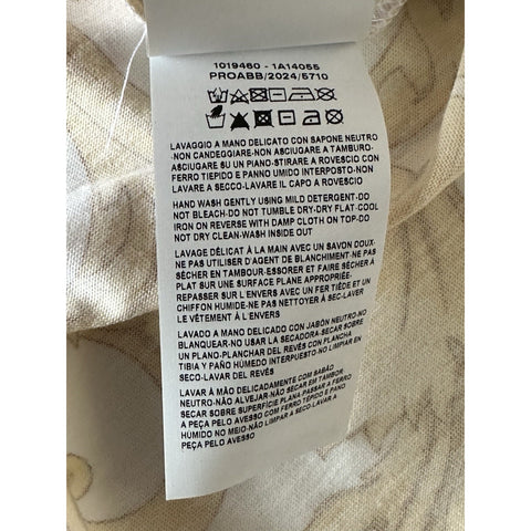 Versace Baroque Cotton Jersey T-Shirt White/Gold 6XL 1019460 NWT