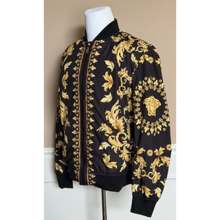 Versace Men's Reversible Blouson Jacket Black/Gold 40 US (50) 1012269 NWT $2000