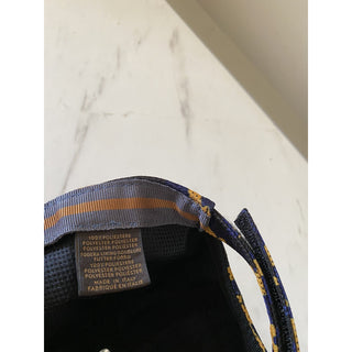 NWT Ermenegildo Zegna Couture Crest Embossed Baseball Hat Navy Size S Italy