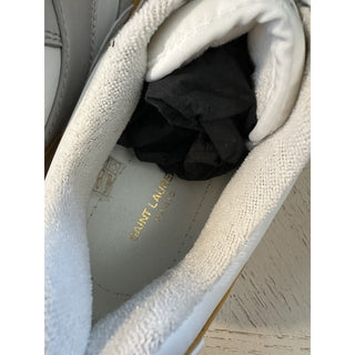 NIB Saint Laurent Leather sneakers White/Gray/Yellow 9.5 US/42.5 Eu 757319