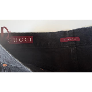 Gucci Women’s Dark Grey Denim Straight Leg Jeans Pants Size 27 Italy 788822 NWT