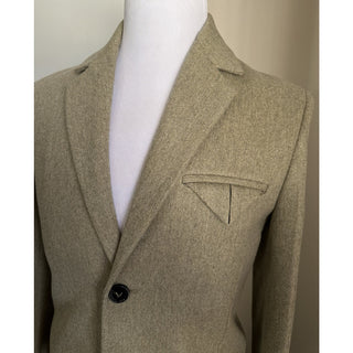 New $3100 Bottega Veneta Men Military Wool Coat Overcoat Chameleon 36 US/46 Eu
