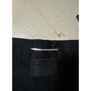 NWT $790 Saint Laurent Men High Rise Jeans Short Pants Black 34 (Measured 36 )