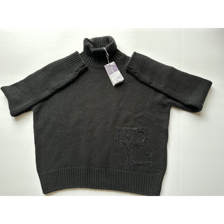 NWT $1490 Polo Ralph Lauren Purple Label Cashmere Embellished Turtleneck XL