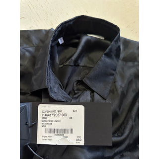 NWT $1550 Saint Laurent Men OVERSIZE SHIRT Black Size 38/15 ( Regular Size XL )