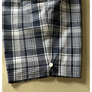 NWT $1050 THOM BROWNE Classic Backstrap Plaid Short Pants Navy Size 3 ( 36 US )