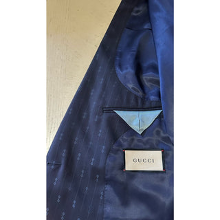 Gucci Men Double Breasted Sport Coat Jacket Blazer Navy 38 US/48 Eu New $3400
