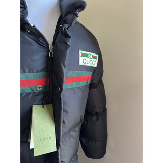New $2900 Gucci Men’s Light Nylon Puffer Coat Jacket Black 44 US/54 Eu