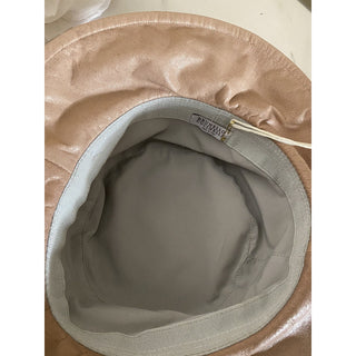 NWT Brunello Cucinelli Girl Leather Bucket Hat Brown Size 6
