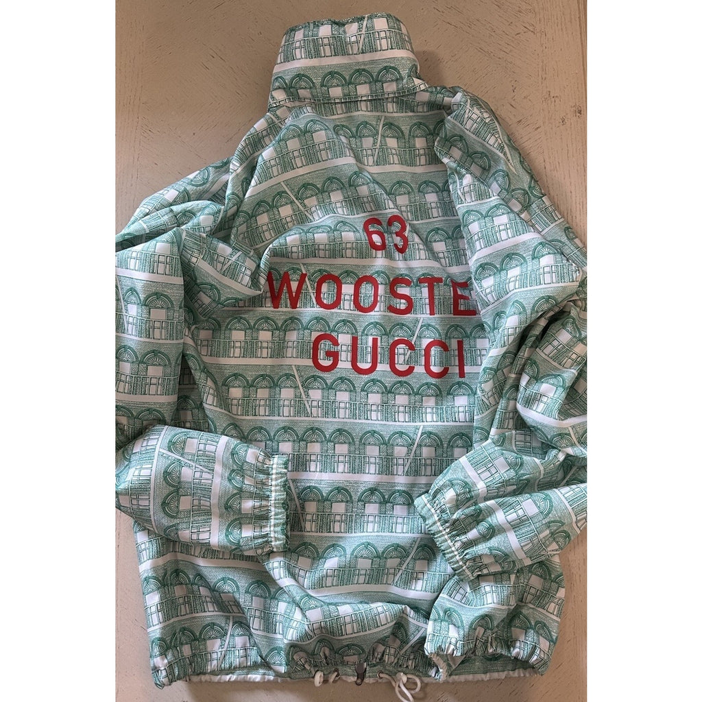 NWT $1900 Gucci Men's Oversized Track Jacket Green/white Size 40 US/50 Eu Italy