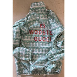 NWT $1900 Gucci Men's Oversized Track Jacket Green/white Size 40 US/50 Eu Italy