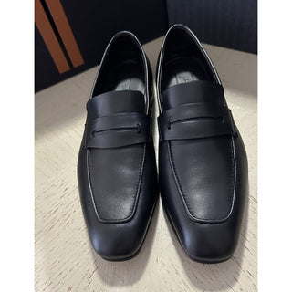 New $1190 Ermenegildo Zegna Leather Reverse Construction Loafers Black 6 US/39 E