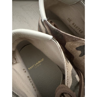 NIB Saint Laurent Men Canvas Camouflage Menphis Sneakers Green/Multi 10 US/43 E