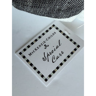 Mackenzie Childs Black Checks And Stripes Throw Pillow 20"x20" NWT