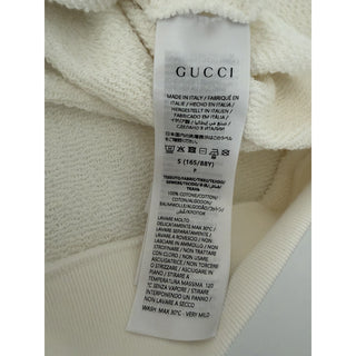 Gucci 1921 GG Logo Graphic Hoodie Ivory Cotton Sweatshirt Women’s S 863037 NWT