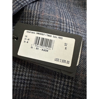 Giorgio Armani Men Sport Coat Glen Plaid Blazer Gray 42R US/52R Eu NWT $2695