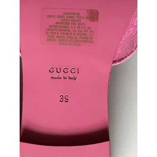 Gucci Interlocking G Pink Sandals 9 US (39 Euro) Italy 790447 NIB