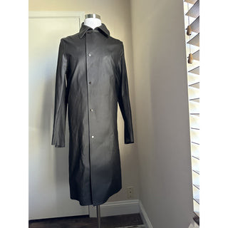 New $3100 Bottega Veneta Men Stretch Cotton Trench Coat Color DK Chocolate S