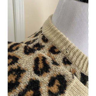 NWT $1960 Gucci Men Wool Jacquard Knit Crewneck Sweater Camel/Black XS Italy