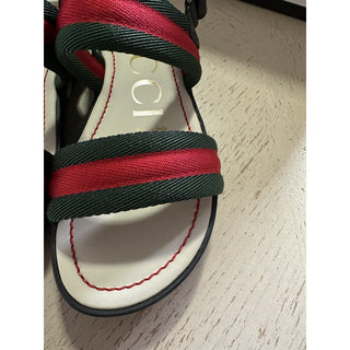 Gucci Kids Sandal Shoes Green/Red Size 32 Gucci 501060 New