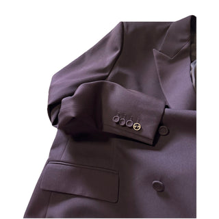 Gucci Men Double Breasted Jacket Blazer Purple 46 US/56 Eu New $4000