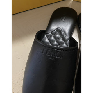 NIB Fendi Mens Leather Sandal Shoes Black 8 US/7 UK Italy