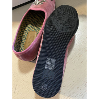 NIB $980 Gucci Mens Velvet Loafers Shoes Pink 7.5 US / 6.5 UK Italy