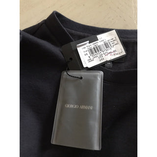 New $1195 Giorgio Armani Mens Crewneck Sweater Navy/Blue S US ( 46 Eu ) Italy