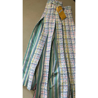 New $3200 Thom Brown Seasonal Pleated Tweed Midi Skirt White/Multi 38/4