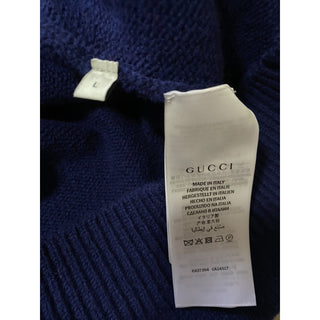 NWT $1200 Gucci Men Wool V Neck Sweater Red/Blue/Green L Italy