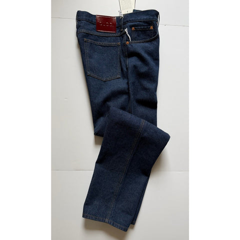 Gucci Cropped Slim Denim Jeans Dark Blue Men 34 US 793332 XDCYY NWT