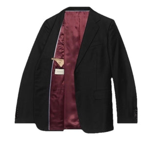 NWT $3900 Gucci Men London Suit Black 44R US/54R Eu Switzerland