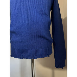 NWT $890 Saint Laurent Men’s Crewneck Sweater Blue Size XL Italy