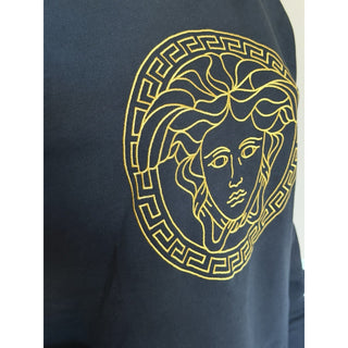 Versace Medusa Embroidered Sweatshirt Women’s Black/Gold 8 US (42) 1019482 NWT