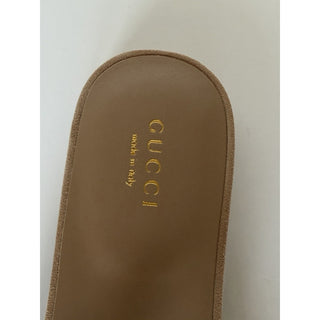 Gucci Interlocking G Green Leather Sandals 6 US (36 Euro) Italy 694451 NIB