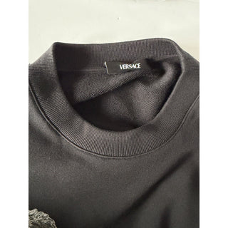 Versace Men’s Logo Non-brushed Sweatshirt Black 5XL 1013969 NWT $1075