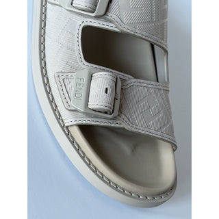Fendi Men's FF Feel Slide Sandals Beige 11 US/10 UK IT 7X1604 NIB $1050