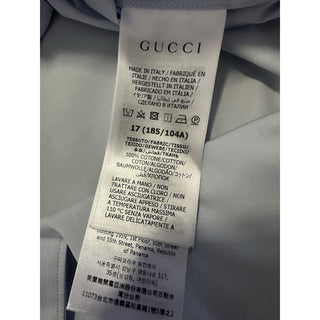 Gucci Men’s Tuxedo Dress Shirt Baby Blue 43/17 New $880