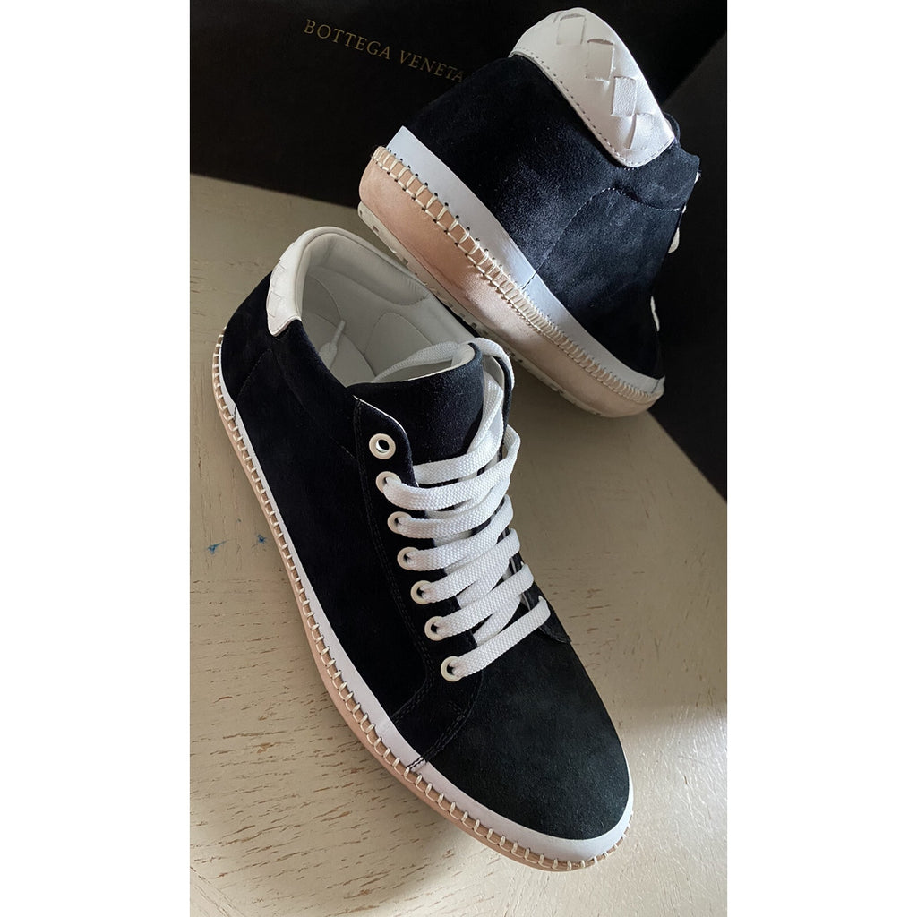 NIB $830 Bottega Veneta Men Suet/Leather Sneaker Shoes Black 7.5 US/40.5 Eu