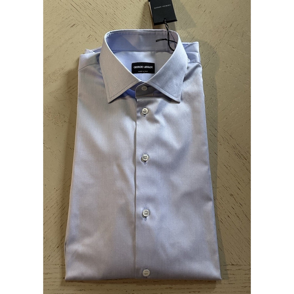 Giorgio Armani Men Dress Shirt LT Blue Size 40/15. 3/4New $595 Italy